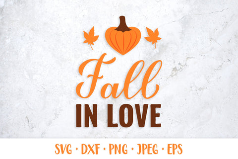 Fall in love SVG. Inspirational autumn quote SVG LaBelezoka 