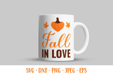 Fall in love SVG. Inspirational autumn quote SVG LaBelezoka 