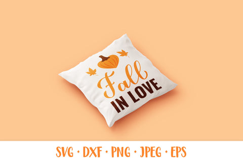 Fall in love SVG. Inspirational autumn quote SVG LaBelezoka 