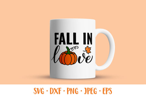 Fall in love SVG. Inspirational quote. Autumn design SVG LaBelezoka 