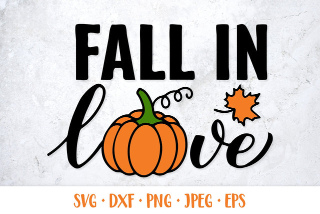 Fall in love SVG. Inspirational quote. Autumn design SVG LaBelezoka 