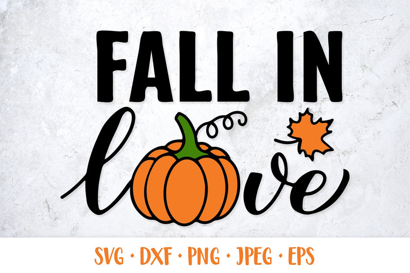 Fall in love SVG. Inspirational quote. Autumn design SVG LaBelezoka 