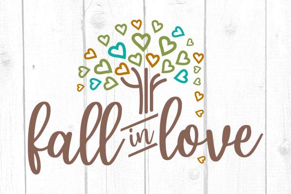 Fall in Love Svg SVG cricutfilesmg 