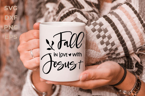 Fall in love with Jesus-Jesus fall-svg SVG KMarinaDesign 