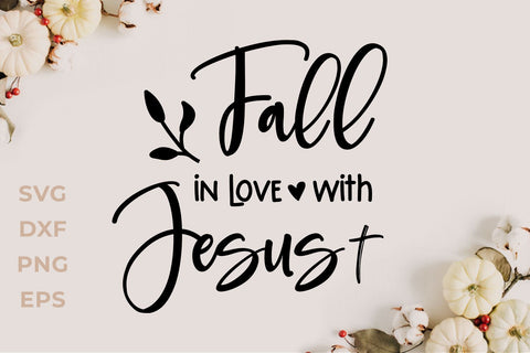 Fall in love with Jesus-Jesus fall-svg SVG KMarinaDesign 