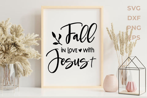 Fall in love with Jesus-Jesus fall-svg SVG KMarinaDesign 