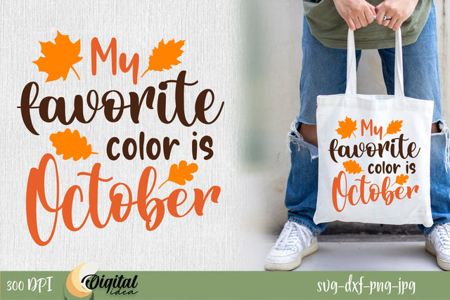 Fall inscription SVG. October Design SVG. SVG Evgenyia Guschina 