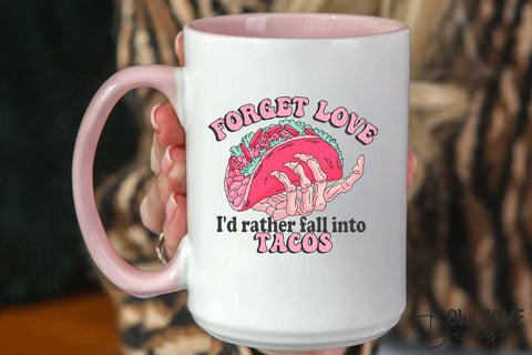 Fall Into Tacos Valentine's Day PNG Sublimation Owlsome.Designs 