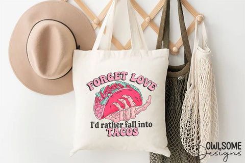 Fall Into Tacos Valentine's Day PNG Sublimation Owlsome.Designs 