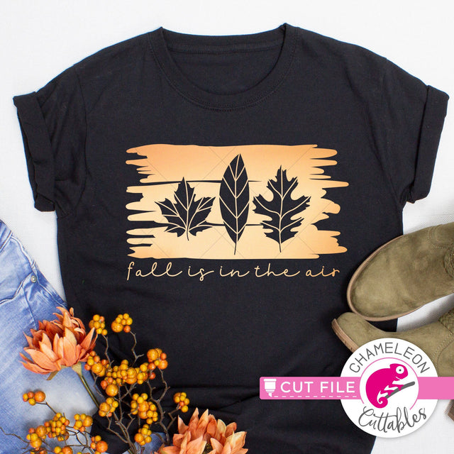 Fall is in the air leaves svg png dxf SVG Chameleon Cuttables 