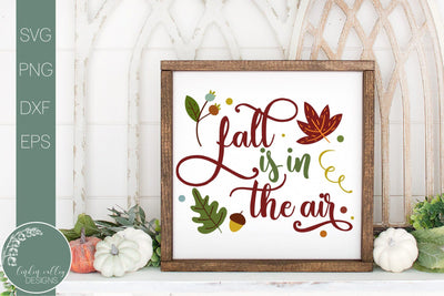 Fall Is In The Air SVG-Farmhouse Autumn Sign SVG SVG Linden Valley Designs 