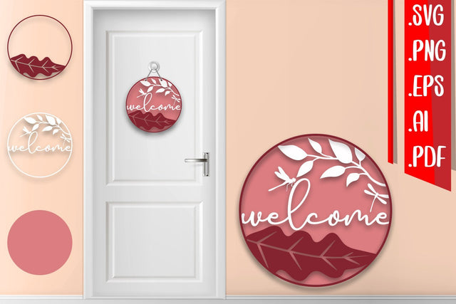 Fall Layered Door Sign 5 SVG zafrans studio 