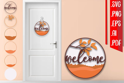 Fall Layered Door Sign 7 SVG zafrans studio 
