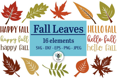 Fall Leaf Bundle | Hello Fall SVG SVG B Renee Design 