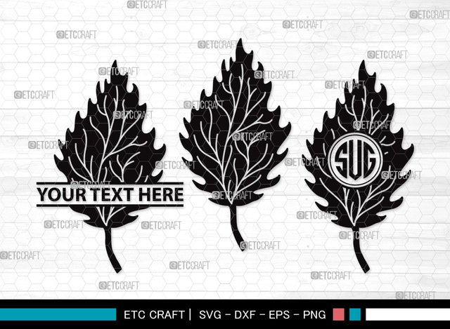 Fall Leaf Monogram SVG | Fall Leaves Svg | Autumn Leaf Svg | Thanksgiving SVG | Fall Leaf Clipart SVG ETC Craft 