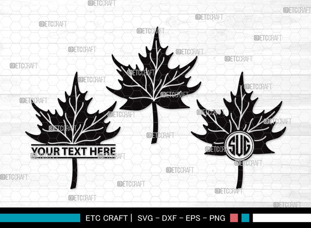 Fall Leaf Monogram SVG | Fall Leaves Svg | Autumn Leaf Svg | Thanksgiving SVG | Fall Leaf Clipart SVG ETC Craft 