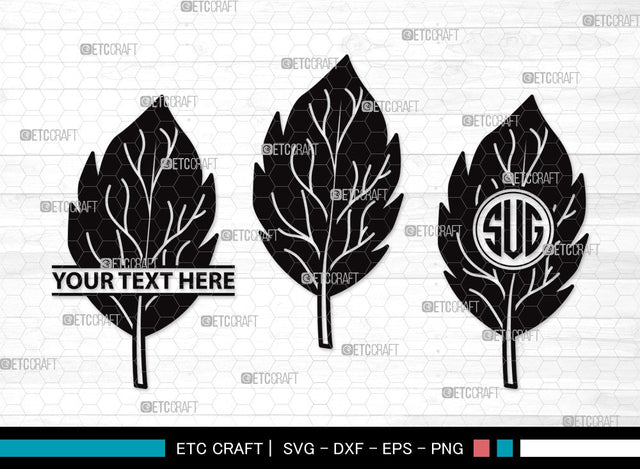 Fall Leaf Monogram SVG | Fall Leaves Svg | Autumn Leaf Svg | Thanksgiving SVG | Fall Leaf Clipart SVG ETC Craft 