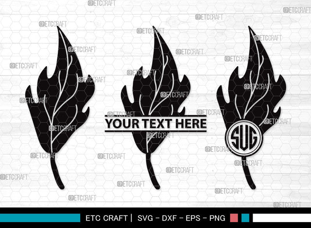 Fall Leaf Monogram SVG | Fall Leaves Svg | Autumn Leaf Svg | Thanksgiving SVG | Fall Leaf Clipart SVG ETC Craft 