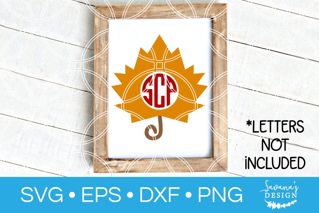 Fall Leaf Monogram SVG - So Fontsy