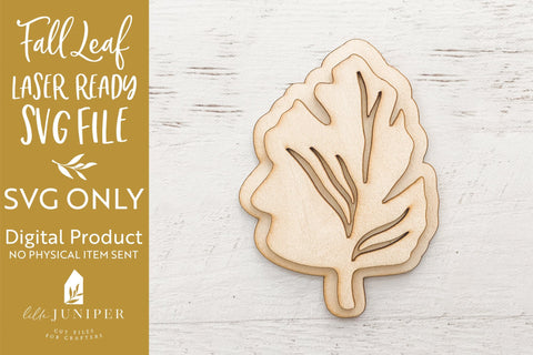 Fall Leaf SVG | Laser Ready SVG | Fall SVG SVG LilleJuniper 