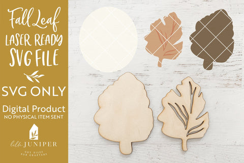 Fall Leaf SVG | Laser Ready SVG | Fall SVG SVG LilleJuniper 