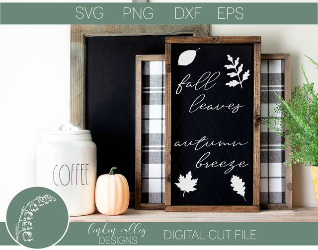 Fall Leaves Autumn Breeze SVG| SVG Linden Valley Designs 