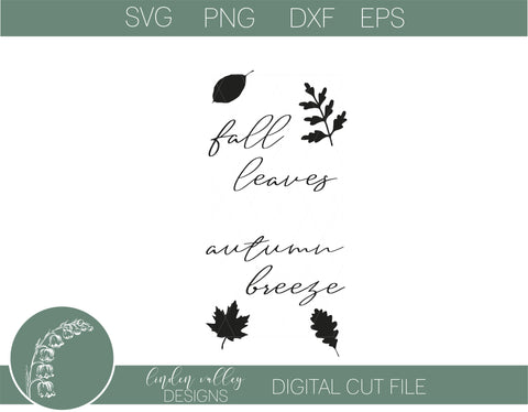 Fall Leaves Autumn Breeze SVG| SVG Linden Valley Designs 