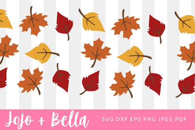 Fall Leaves Bundle Svg, Fall Leaves Svg, Fall Leaf Svg, Fall Leaves Png, Autumn Svg files for Cricut, Silhouette, Sublimation, Download SVG Jojo&Bella 