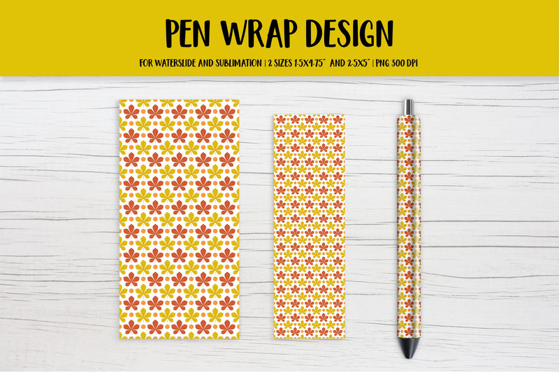 Fall Leaves Pen Wrap Sublimation Design. Epoxy Pen Wrap Sublimation LaBelezoka 