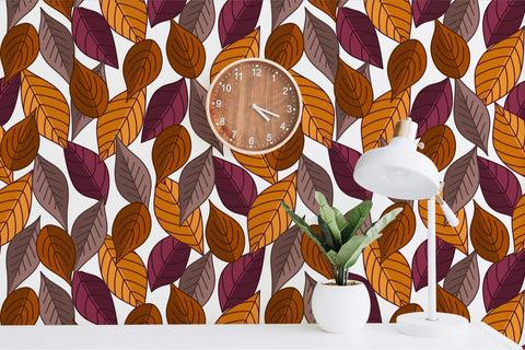 Fall leaves seamless pattern. Autumn digital paper Digital Pattern KatineArt 