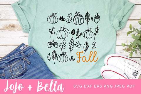 Fall Leaves Shirt Svg, Fall Shirt Svg, Fall, Png, Fall Shirt Png, Sublimation, Svg files for Cricut, Silhouette, Digital Download SVG Jojo&Bella 