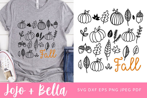 Fall Leaves Shirt Svg, Fall Shirt Svg, Fall, Png, Fall Shirt Png, Sublimation, Svg files for Cricut, Silhouette, Digital Download SVG Jojo&Bella 