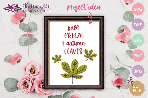 Fall Leaves svg Autumn Leaves Clipart bundle. Jpg, png, eps, dxf, svg cut file. SVG KatineArt 