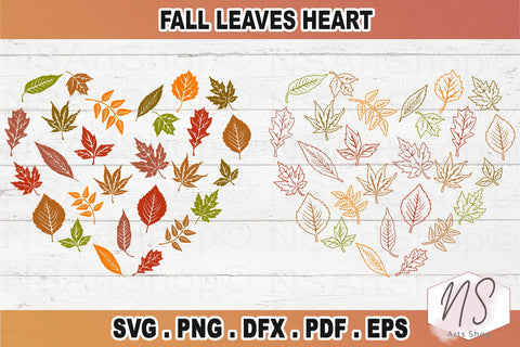 Fall Leaves SVG Files, Autumn svg file, Fall leaf bundle svg, Autumn Leaves svg, Leaf cut file SVG NS Arts Shop 