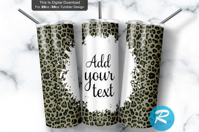 Fall Leopard 20 oz / 30 oz Tumbler PNG Sublimation Regulrcrative 
