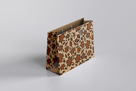 Fall Leopard digital paper. Maple leaves leopard print Digital Pattern LaBelezoka 