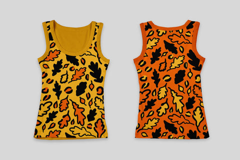 Fall leopard print pattern. Autumn oak leaves digital paper Digital Pattern LaBelezoka 