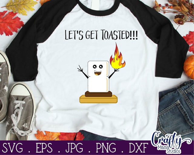 Fall - Let's Get Toasted - Smores SVG SVG Crafty Mama Studios 