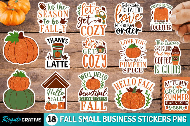 Fall Lettering Sublimation Stickers Bundle Sublimation Regulrcrative 