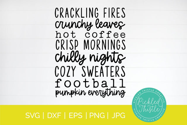 Fall List SVG SVG Pickled Thistle Creative 
