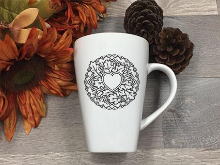 Fall Mandala SVG, Split Mandala SVG, Oak Leaf SVG. SVG Elinorka 