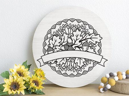 Fall Mandala SVG, Split Mandala SVG, Oak Leaf SVG. SVG Elinorka 