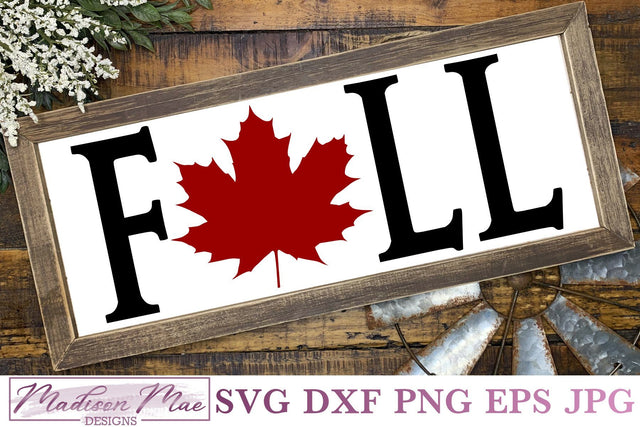 Fall Maple Leaf, Fall Sign SVG SVG Madison Mae Designs 