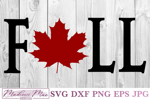 Fall Maple Leaf, Fall Sign SVG SVG Madison Mae Designs 