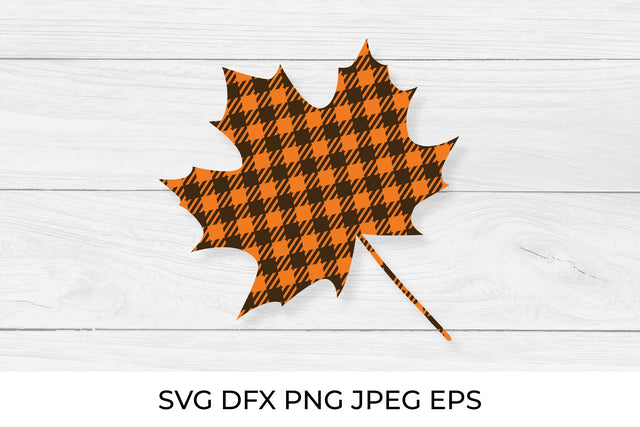 Fall maple leaf made of buffalo. Autumn decorations SVG SVG LaBelezoka 