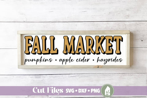 Fall Market SVG, Autumn Sign Design SVG LilleJuniper 