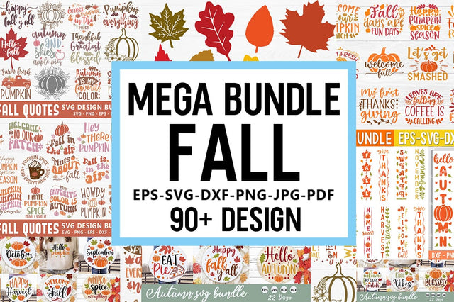 Fall Mega Bundle, Fall SVG Bundle, Fall Quote Bundle SVG FiveStarCrafting 