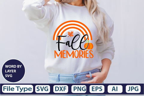 Fall Memories SVG Cut File SVGs,quotes-and-sayings,food-drink mini-bundles,print-cut,on-sale Clipart Clip Art Sublimation or Vinyl Shirt Design SVG DesignPlante 503 