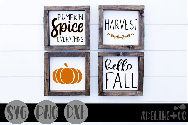 Fall mini sign bundle SVG Adeline&co 