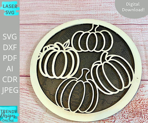 Fall mini Signs svg, Tiered Tray Glowforge laser cut svg SVG Trendy Designs Online 